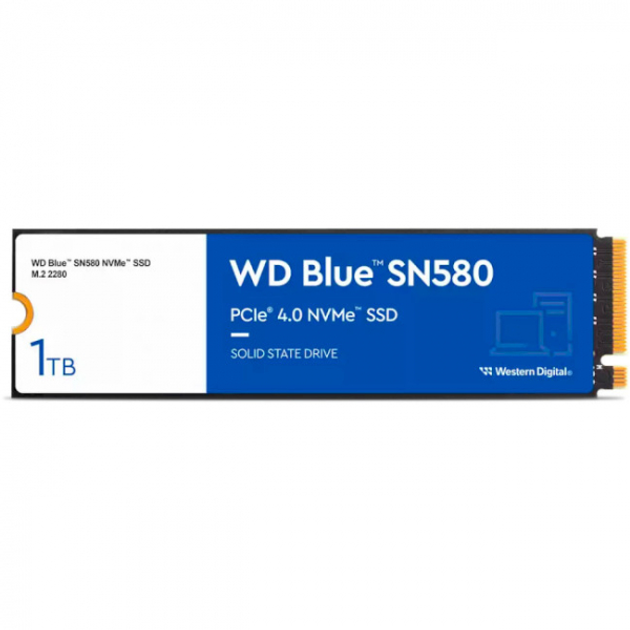 SSD накопитель Western Digital Blue sn580 1Tb m.2 pci-e 4.0 x4 3d tlc (wds100t3b0e) - изображение 2