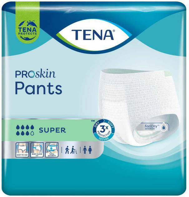 Pieluchomajtki Tena Pants Super Medium 12 Uds (7322540574814) - obraz 1