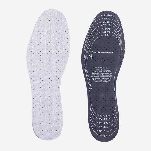Устілки Yoclub Anti-Sweat Shoe Insoles 2-Pack OIN-0008U-A1S0 22-36 Grey (5904921614627) - зображення 1