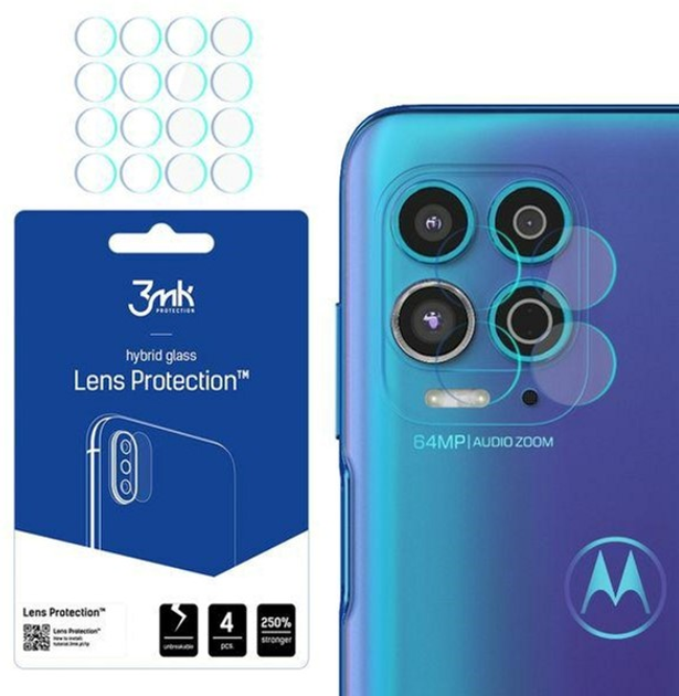 Zestaw szkieł hartowanych 3MK Lens Protection na aparat Motorola Moto G100 5G (5903108386852) - obraz 1