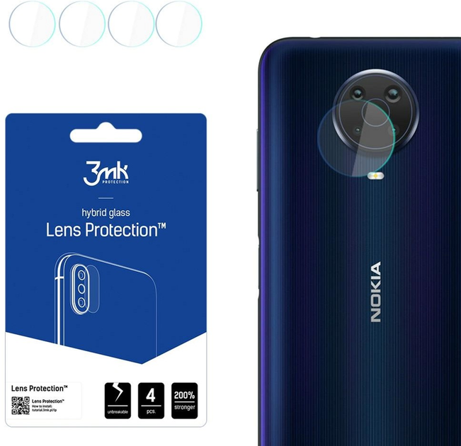 Zestaw szkieł hartowanych 3MK Lens Protection na aparat Nokia G20 (5903108429566) - obraz 1