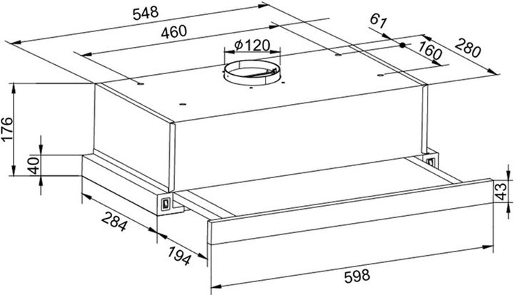 Okap kuchenny Amica OTP6233I 60 cm inox (1161151) - obraz 8