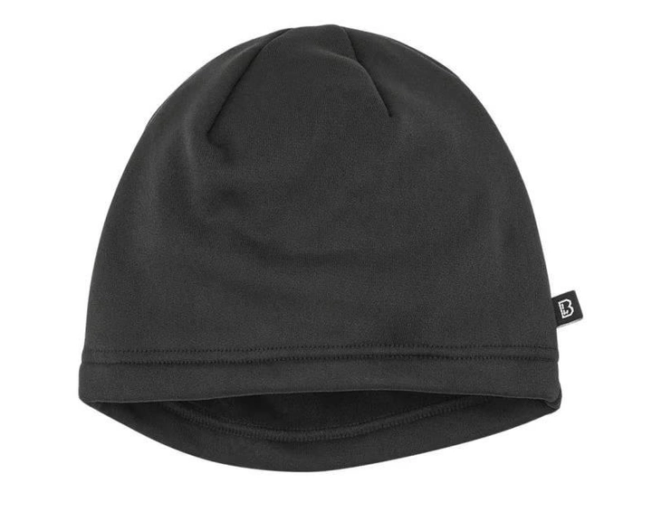 Тактична флісова зимова шапка військова Brandit Ice - Чорна - зображення 2