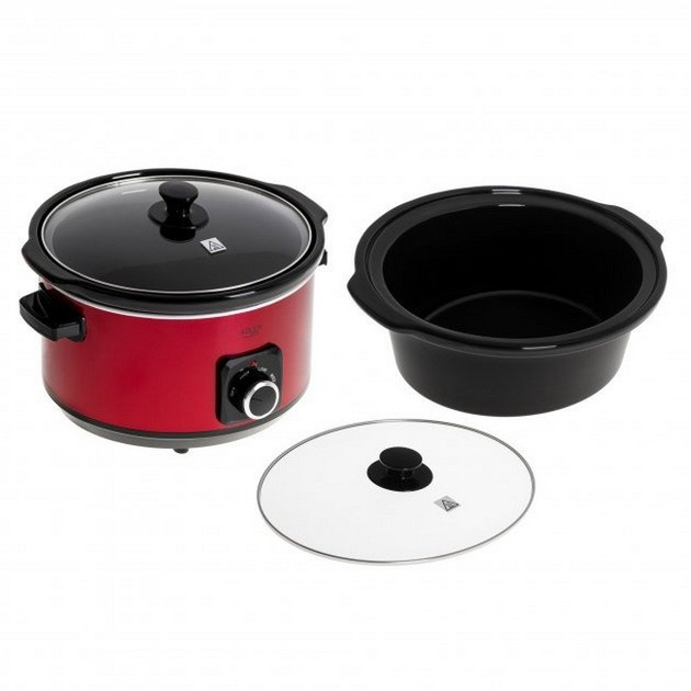 Медленноварка с керамической чашей 5.8 л Adler AD 6413r Red ТМ - изображение 2