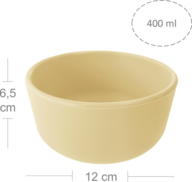 Глубокая тарелка силиконовая MinikOiOi Bowl Mellow Yellow (101080106) - изображение 2