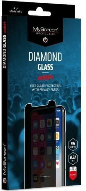 Szkło ochronne MyScreen antiSPY Diamond Glass do Apple iPhone 13 / 13 Pro / 14 (5904433202039) - obraz 1