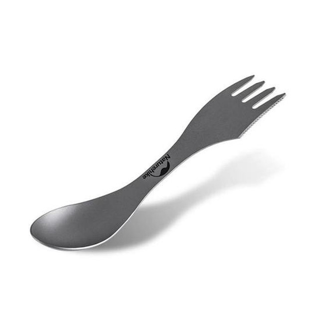 Ложка-вилка-нож Naturehike Titanium NH19T012 3в1 титан – фото, отзывы ...