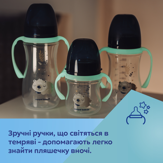 Пляшка антиколікова Canpol Babies Easystart Sleepy Koala з широким отвором Блакитна 240 мл (35/237_blu) - зображення 8