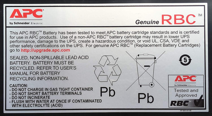 Акумуляторний блок APC RBC33 для SC1000 (731304219057) - зображення 2