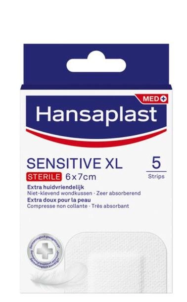 Plastry Hansaplast Sensitive XL 5 szt (4005800294419) - obraz 1