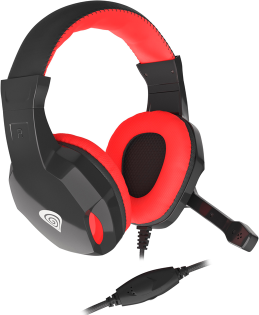Słuchawki Genesis Argon 110 On Ear Wired Microphone Black Red (NSG-1437) - obraz 2