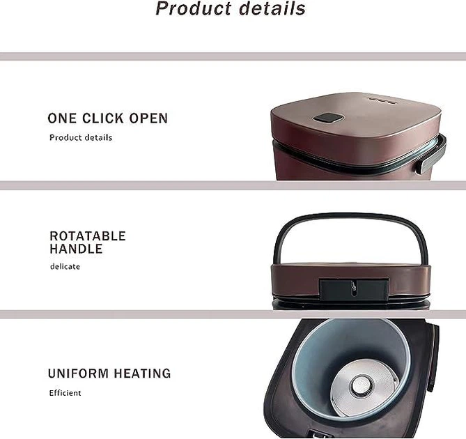 Рисоварка ANJIELO SMART JWS-6661B, 1,2 л с антипригарным покрытием Коричневый - изображение 6