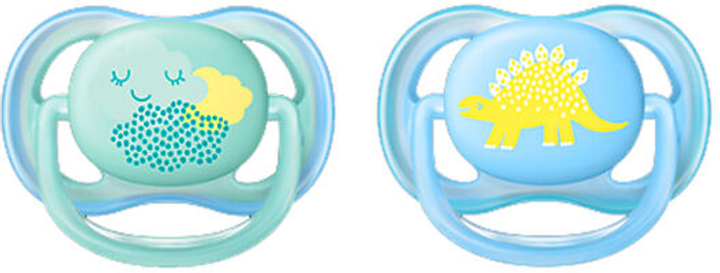 Smoczki Avent Ultra Air Soother 0-6 Months Baby Boy 2 szt (8710103942542) - obraz 1
