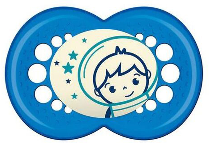 Smoczek dla dzieci Mam Baby Original Nighttime Soother 16+ Silicone Blue (9001616700279) - obraz 1