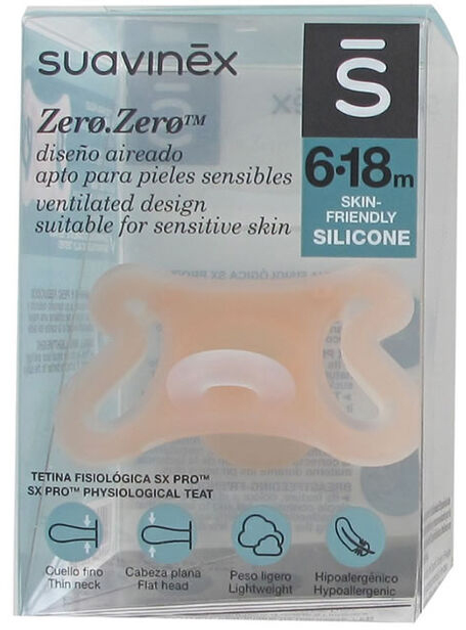 Smoczki dla dzieci Suavinex Zero Physio Soother 0-2m (8426420078719) - obraz 1