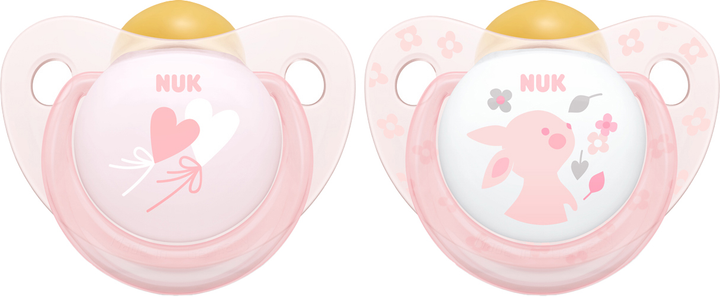 Smoczki Nuk Anatomical Pacifier Latex Pink Colour Size 1 2 szt (4008600272557) - obraz 1