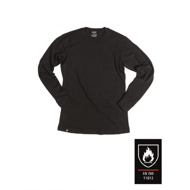 Футболка Sturm Mil-Tec вогнетривка з довгим рукавом FLAME-RETARD.ISO11612 UNDERSHIRT (Black) S - зображення 1