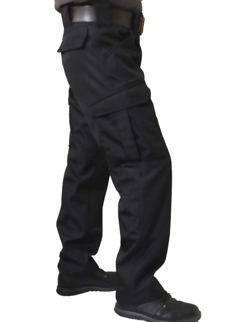 Тактические брюки демисезонные Проспероус тк. Дюспо-Флис 64/66,5/6 Черные - изображение 2