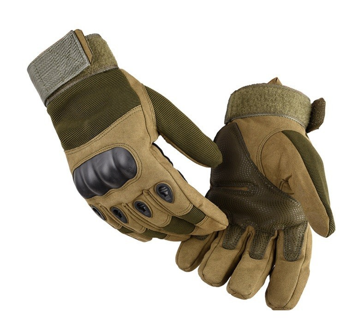 Тактические перчатки полнопалые Expert L хаки - изображение 1