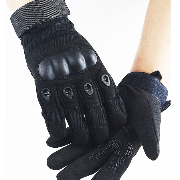 Тактические перчатки полнопалые Expert M черные - изображение 2