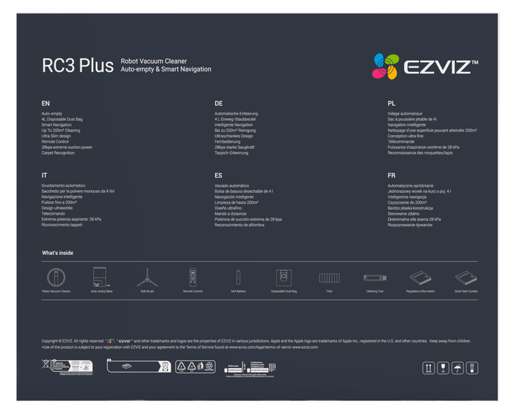 Робот-пилосос Ezviz RC3 PLUS з док-станцією (6941545618968) - зображення 16