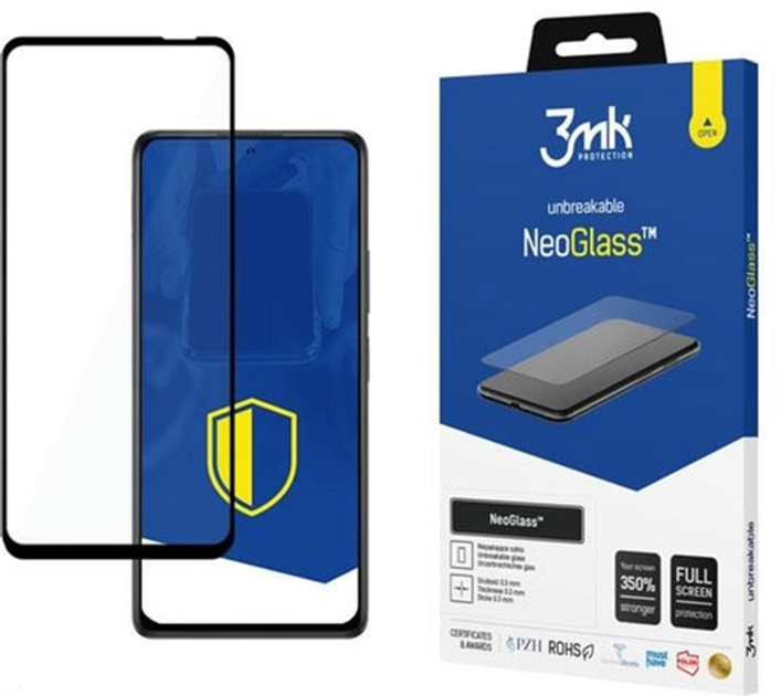 Захисне скло 3MK NeoGlass для Xiaomi Redmi Note 10 Pro чорне (5903108432504) - зображення 1