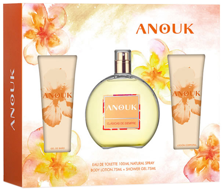 Zestaw damski Anouk Original Estuche Con Woda toaletowa damska 100 ml + body milk 75 ml + shower gel 75 ml (8414135015983) - obraz 1