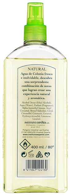 Одеколон Instituto Espanol Gotas De Oro Agua De Colonia Natural 400 мл (8411047124130) - зображення 2