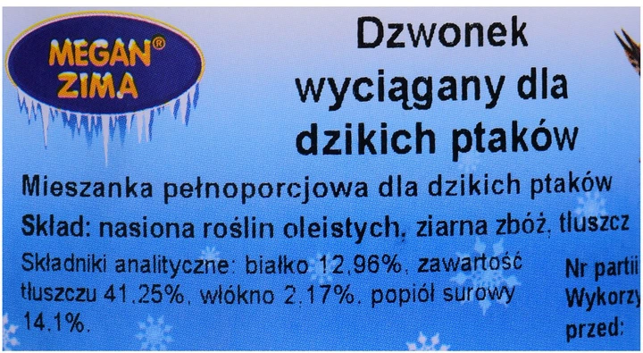 Dzwonek dla ptakow Megan tluszczowy wyciagany 400 g (5908241611410) - obraz 4