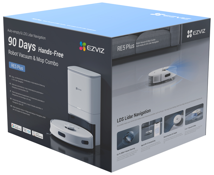 Робот-пилосос Ezviz RE5 PLUS із док-станцією (6941545618302) - зображення 14