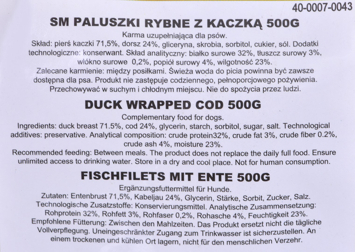 Przysmak dla psa Maced paluszki rybne z kaczka 500 g (5907489315142) - obraz 5