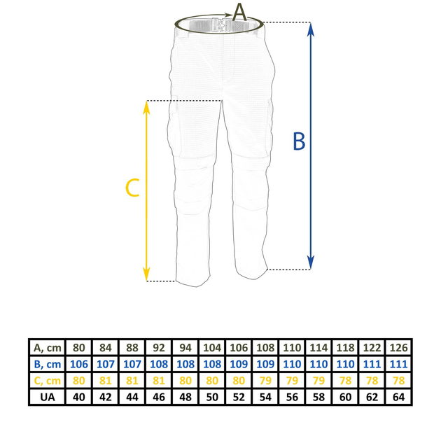 Штани тактические Tailor Rip-Stop ММ-14 (пиксель ЗСУ) 56 - изображение 2