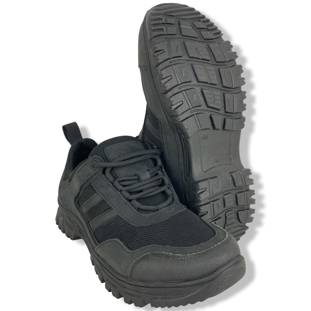Кросівки літні на гумовій підошві зі збільшеною сіткою Розмір 41 Чорні - зображення 1