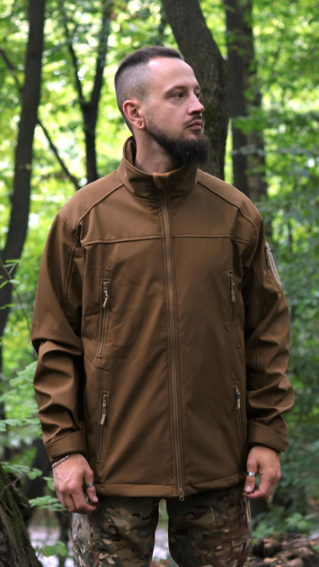 Куртка Vik-Tailor SoftShell с липучками для шевронов Coyote 50 - изображение 1