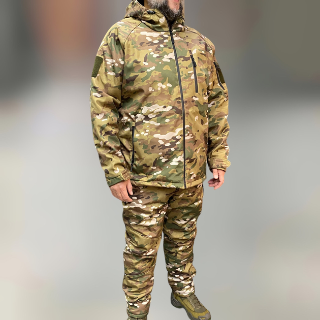Костюм тактичний демісезон, Softshell, Мультикам, розмір XL, костюм для демісезонних військових софтшел - зображення 1
