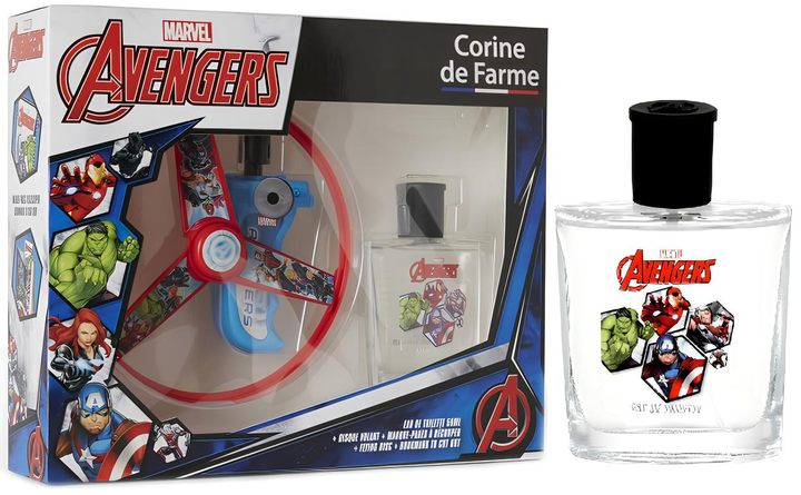 Zestaw dla dzieci Corine De Farme Marvel Avengers Woda toaletowa 50 ml + Akcesoria (3468080965263) - obraz 1