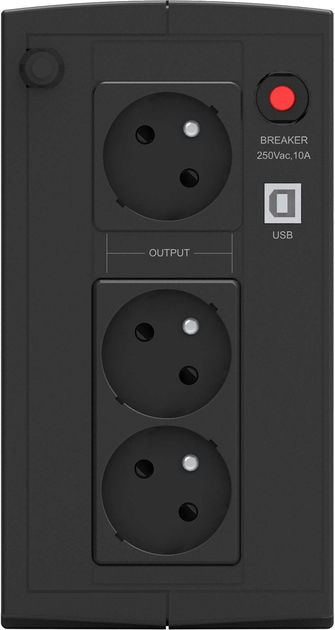 UPS PowerWalker Basic VI SB 1000VA (600W) Black (VI 1000 SB FR) - obraz 3