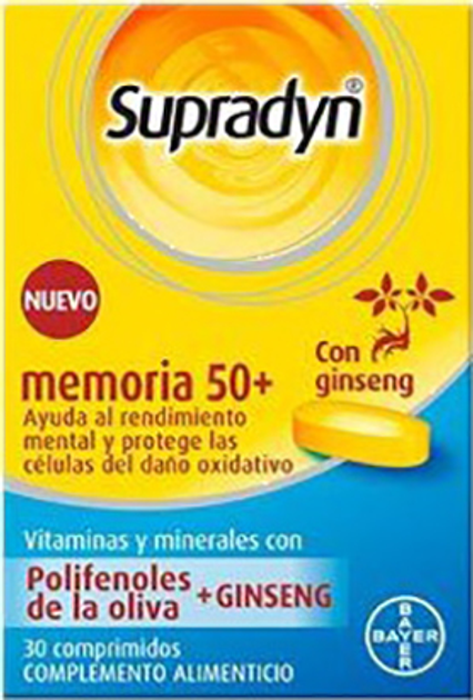 Suplement diety Bayer Supradyn Memory 50+ 30 Tablets (8470001952776) - obraz 1