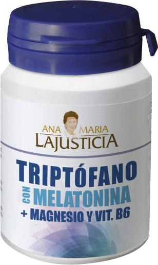 Suplement diety Ana María Lajusticia Tryptophan Melatonin Magnesium Vitamin B6 60 Tablets (8436000680799) - obraz 1