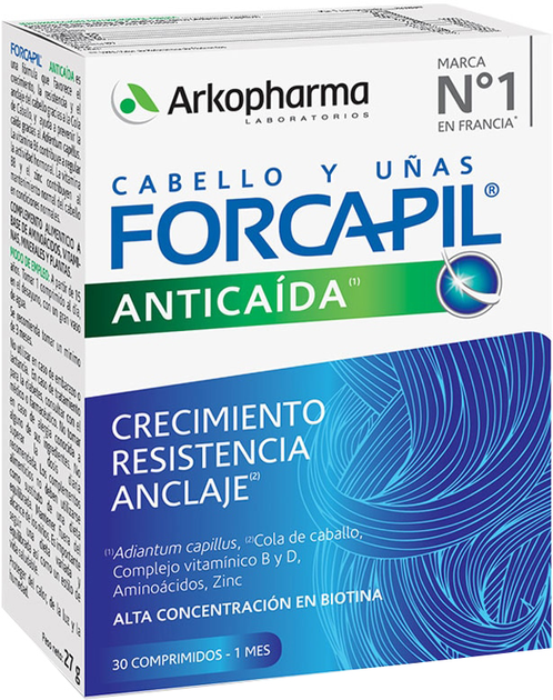 Suplement diety Arkopharma Forcapil Anti-Hair Loss 30 Tablets (3578830114626) - obraz 1