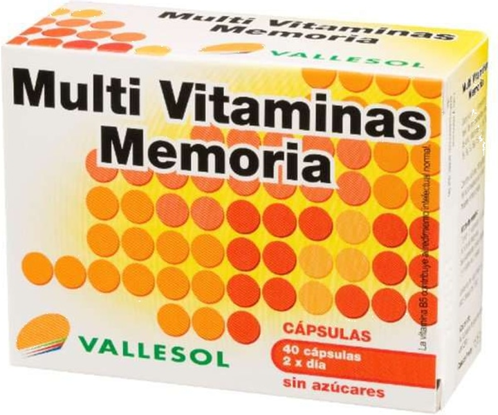 Kompleks witamin i minerałów Vallesol Multivitamins Memory 40 Capsules (8424657043845) - obraz 1