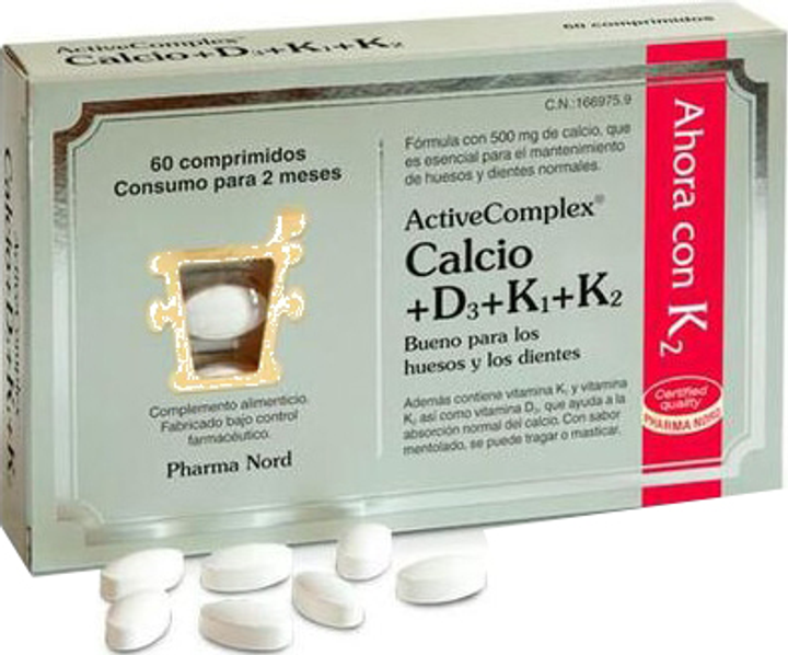 Вітамінно-мінеральний комплекс Pharma Nord Activecomplex Calcium D3 K 60 капсул (5709976131200) - зображення 1