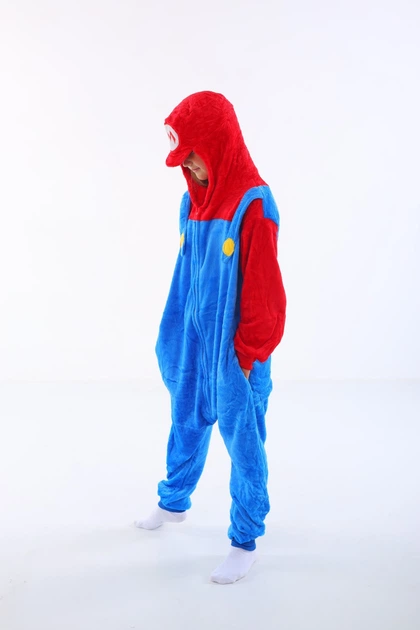 Подростковые Кигуруми Слип Пижама для Мальчиков Kigurumi Супер Марио Super Mario Красно-синий 165-175 см. (2054/1) - Фото 2 Подростковые Кигуруми Слип Пижама для Мальчиков Kigurumi Супер Марио Super Mario Красно-синий 165-175 см. (2054/1) - изображение 2