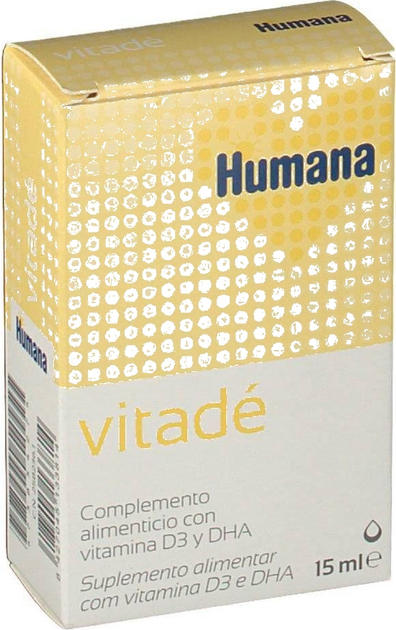 Комплекс вітамінів та мінералів Humana Vitade Вітамін D3 15 мл (8427045133814) - зображення 1