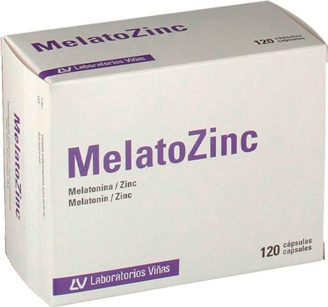 Комплекс вітамінів та мінералів Laboratorio Viñas Melatozinc 120 капсул 1 мг (8470001704917) - зображення 1