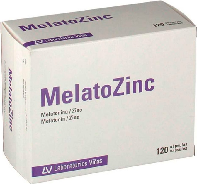 Kompleks witamin i minerałów Laboratorio Viñas Melatozinc 120 Capsules 1mg (8470001704917) - obraz 1