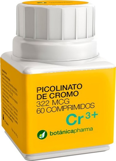 Suplementacja mineralna diety Botanica Nutrients Picolinato De Cromo 322mg (8435045201907) - obraz 1