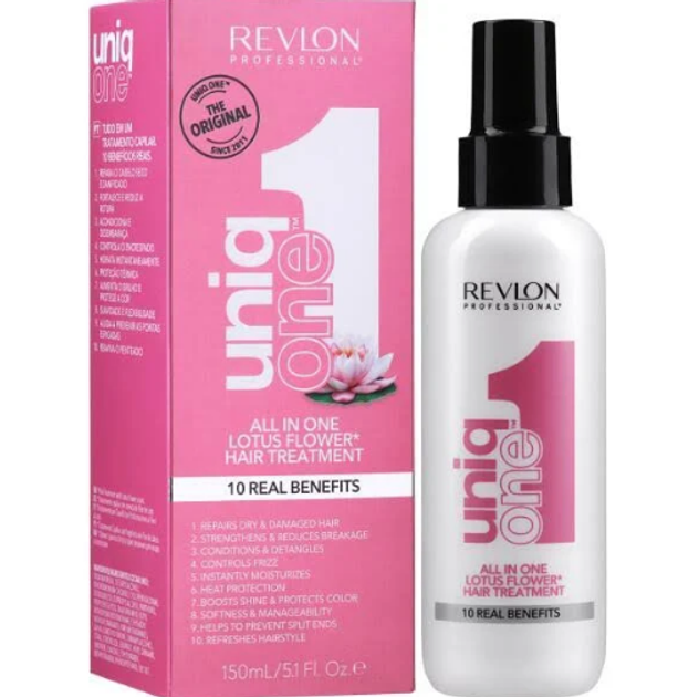 Spraye do włosów Revlon Uniq One All In One Lotus Flower Hair Treatment Spray 150 ml (8432225129884) - obraz 1