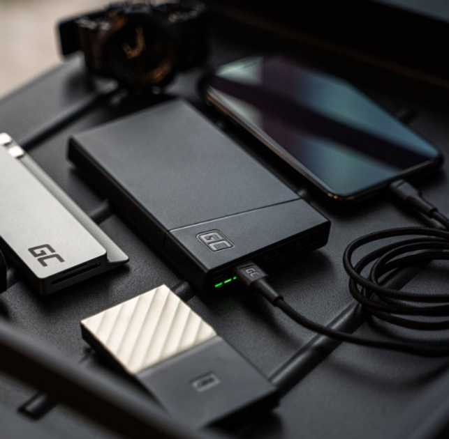 Powerbank Greencell PowerPlay10S 10000 mAh Black (5907813968174) - obraz 6