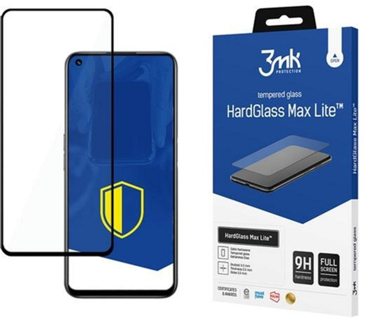 Szkło hartowane 3MK HG Max Lite do Realme 8i czarne (5903108441711) - obraz 1